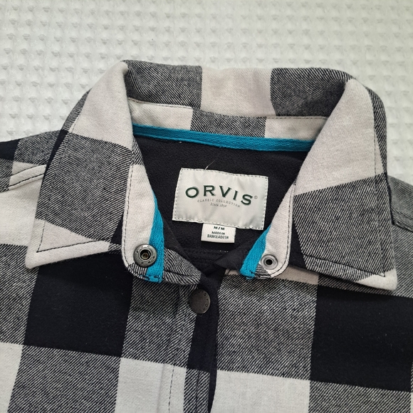 Orvis Balck and White Plaid Flannel - Picture 4 of 7